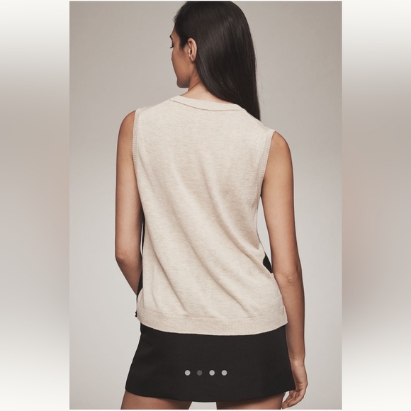 Anthropologie NWT Maeve Wool Blend Sleeveless Dog Sweater size XS. - Picture 3 of 14